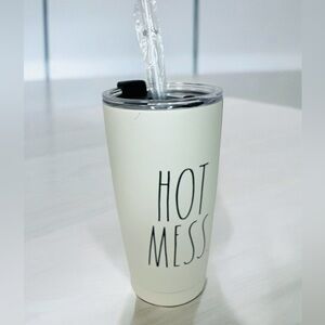 Rae Dunn Hot Mess Ivory Tumbler w/Lid TUM75 BPA-Free Stainless Steel 17oz/500 ml